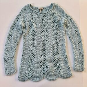 Jessica Simpson Maternity Light Blue Crochet Sweater
